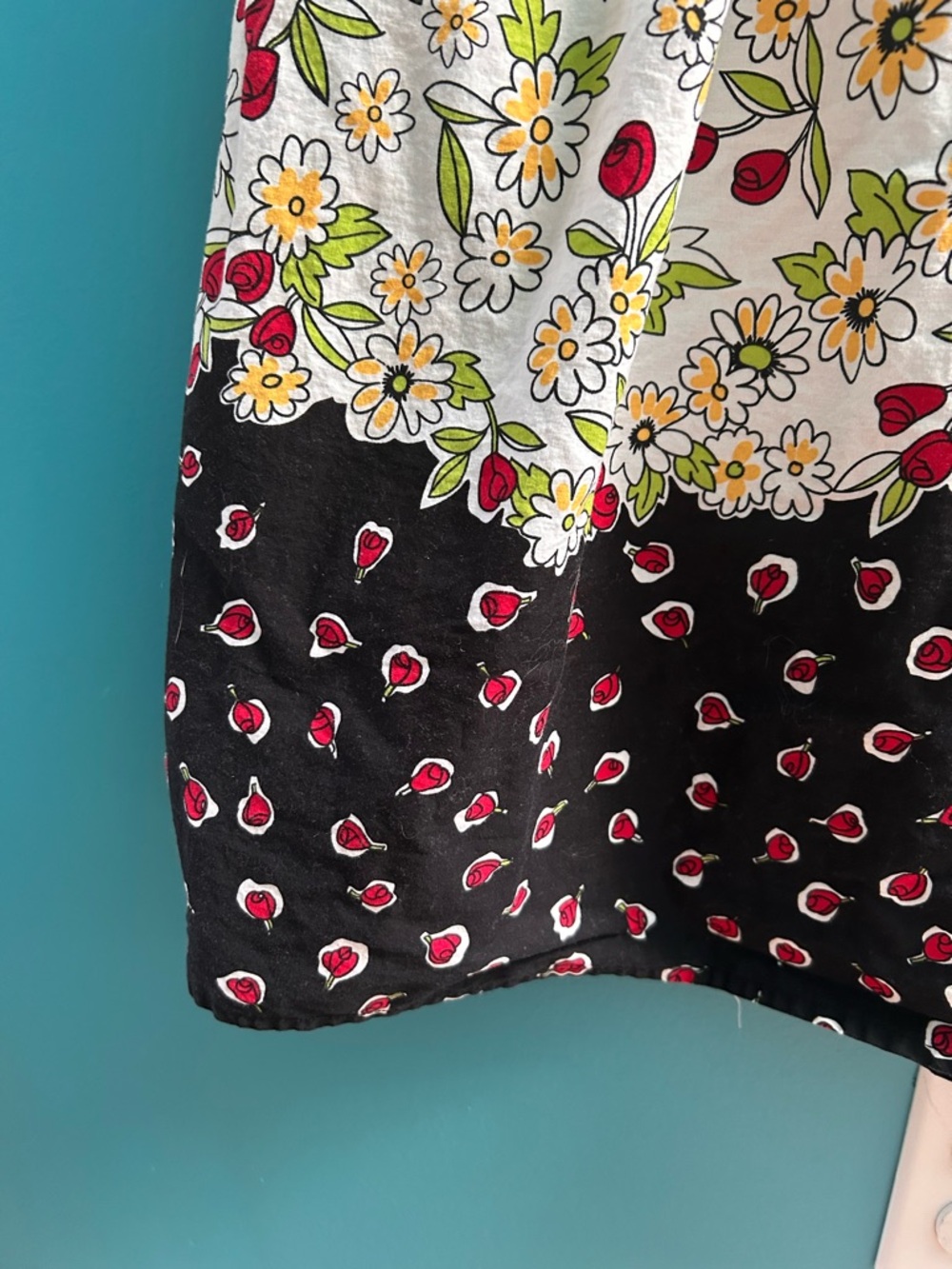 Cottagecore Floral Strawberry Sundress 100% Cotton - Picture 3 of 6